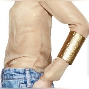 ZARA Textured Wide Metal Arm Cuff Bracelet